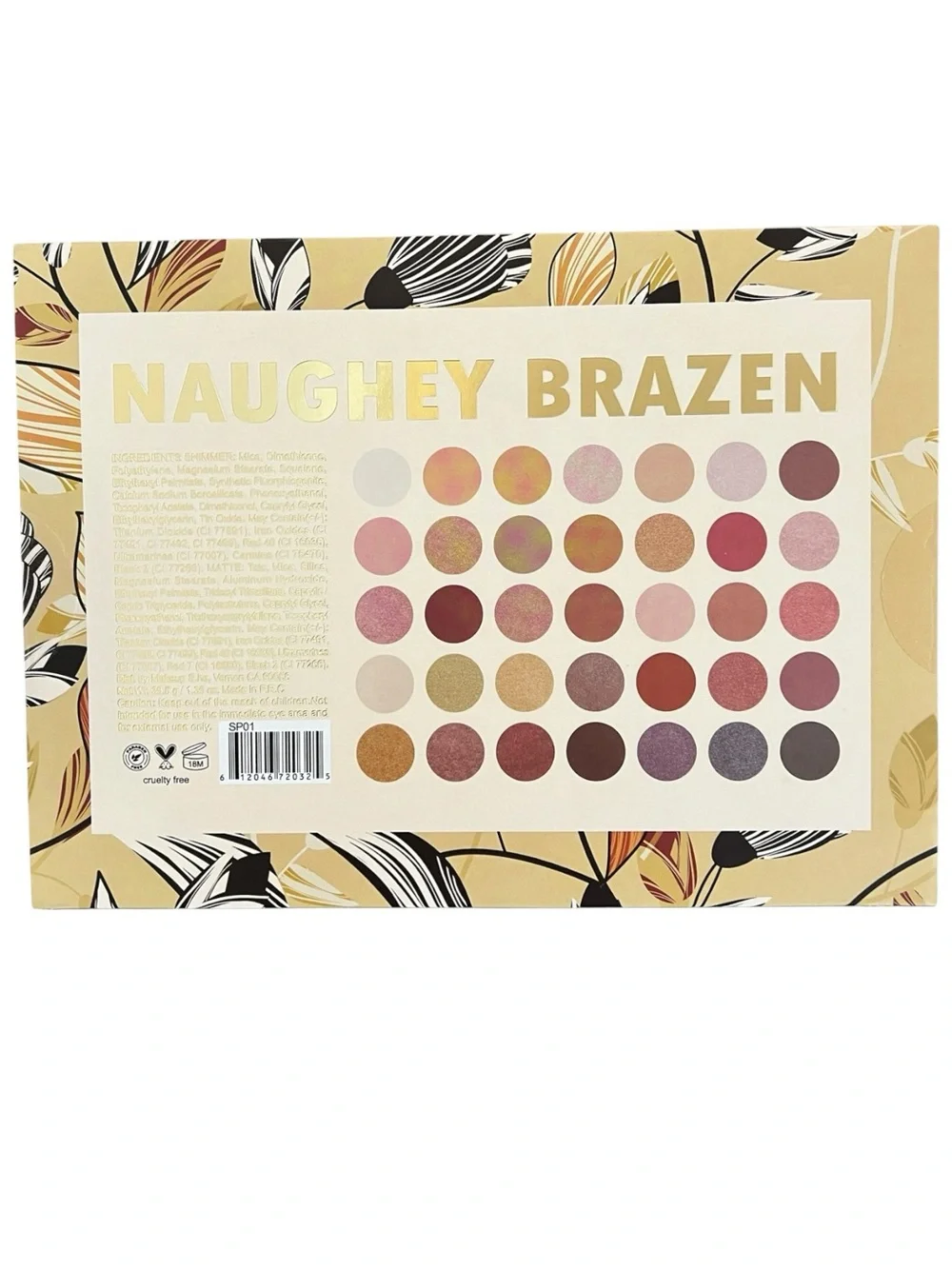 NEW S.he Makeup Naughty Brazen 35 Shade Pink Shimmer & Matte Eyeshadow Palette